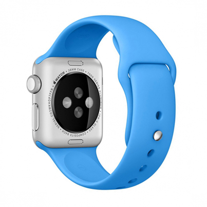 Силиконовый ремешок для Apple Watch 42/44 мм Blue, голубой
