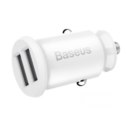 Автомобильное зарядное устройство Baseus 2 USB 3.1A Grain Car Charger (CCALL-ML02) Белый