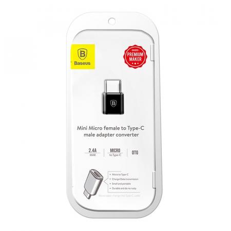 Переходник Baseus Micro to Type-C Converter (CAMOTG-01) Черный