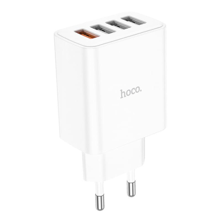 Зарядное устройство hoco. QC3.0 4USB порта 28,5Вт (C102A) Белый