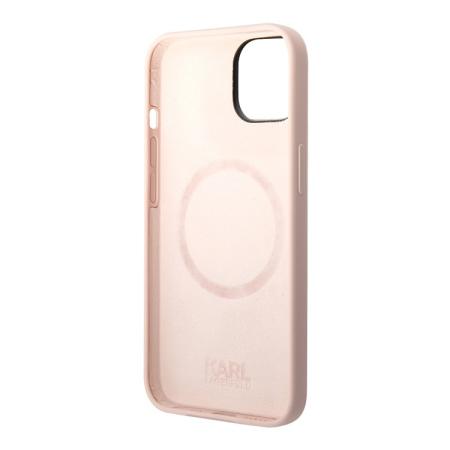 Чехол Karl Lagerfeld для iPhone 14 Plus с MagSafe Liquid silicone Karl's head Hard (KLHMP14MSLKHLP) Розовый