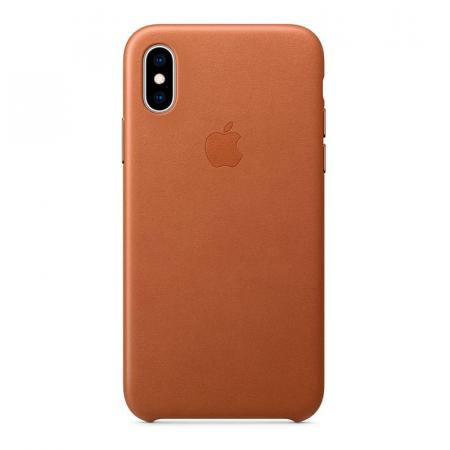 Чехол для Apple iPhone XR Leather Case Saddle Brown, коричневый