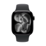 Apple Watch Series 11, 46 мм корпус из алюминия цвета «Jet Black», ремешок Sport Band размера S/M цвета «Black»