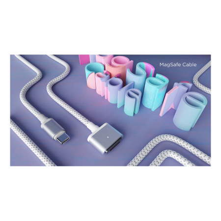 Дата-кабель VLP Nylon Cable USB C - MagSafe, 2 м Серый космос