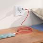 Кабель hoco. Fast charging data cable разъем Type-C – Type-C, 1 м (X70) Красный