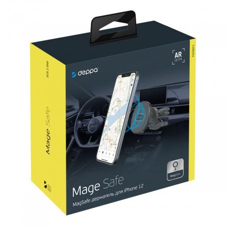 Автомобильный держатель Deppa Mage Safe для iPhone, магнитный (55186) Черный