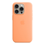 Чехол Silicone Case для Apple iPhone 15 Pro с MagSafe  Orange Sorbet, оранжевый