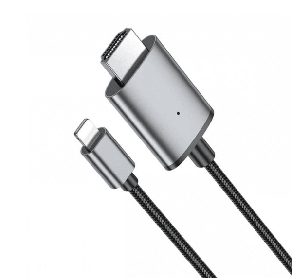 Кабель hoco. разъем Lightning – HDMI, 2 м (UA27) Черный