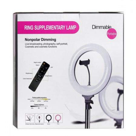 Кольцевая селфи-лампа 32 см Ring Supplementary Lamp (M32) Черный