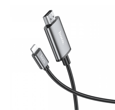 Кабель hoco. разъем Lightning – HDMI, 2 м (UA27) Черный