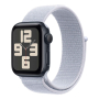 Apple Watch SE (2024), 40 мм корпус из алюминия цвета «Midnight», ремешок Sport Loop цвета «Blue Cloud»
