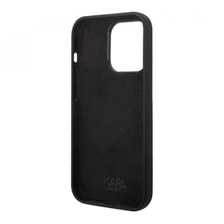 Чехол Karl Lagerfeld для iPhone 14 Pro Liquid silicone Choupette body Hard (KLHCP14LSLCTBK) Черный