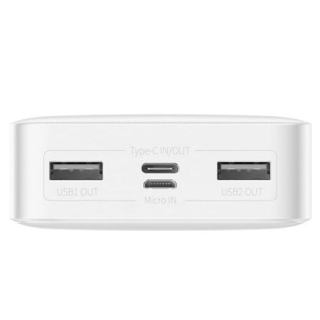 Внешний аккумулятор Baseus 20000mAh Bipow Digital Display PoВтer Ban 15Вт (PPDML-J02) Белый