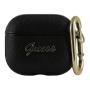 Чехол Guess с карабином для AirPods 3 CG Mobile PU Saffiano with metal logo (GUA3SASMK) Черный