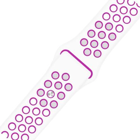 Ремешок Nike+ "Silicone Sport Band" Apple Watch 42/44 мм Бело-сиреневый