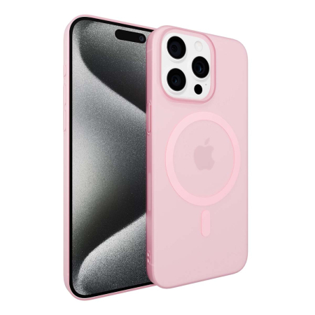 Чехол для iPhone 16 Pro с MagSafe 6.3" Gurdini Slim Series with Pink, розовый