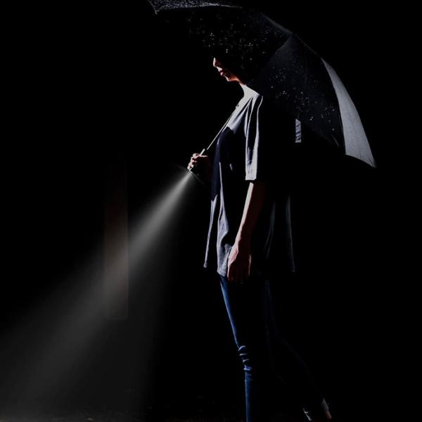 Зонт Xiaomi 90 Points с светодиодным фонариком Automatic Umbrella with LED Flashlight Чёрный