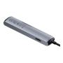 Переходник Baseus для MacBook HUB Mechanical eye 6в1 (USB/HDMI/Type-C/RJ45) (CAHUB-J0G) Deep Grey, темно-серый