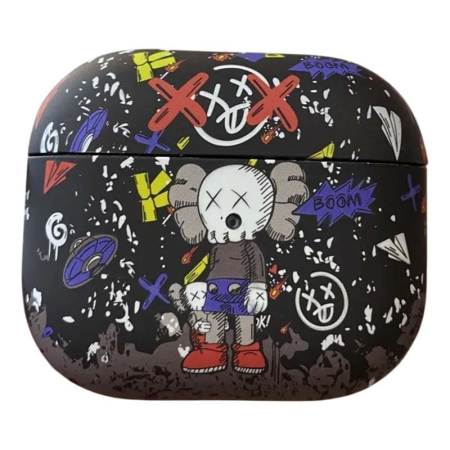 Чехол для AirPods 3 COQUE POUR Черный с рисунком