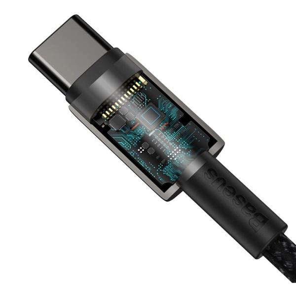 Кабель Baseus Type-C – Type-C Tungsten Gold Fast Charging Data Cable, 100W, 2 м (CATWJ-A01) Черный