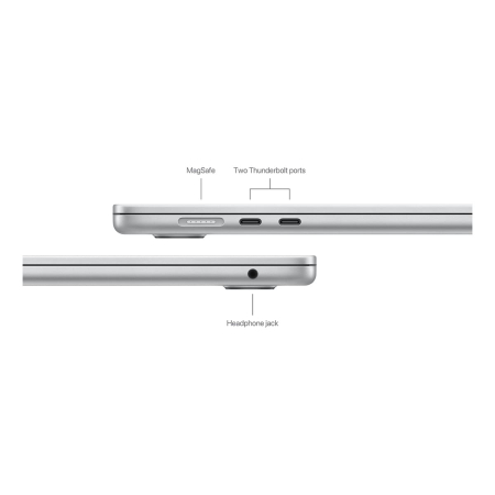 Apple MacBook Air 15" (M3, 8C CPU, 10C GPU, 2024) 24/512Gb SSD (MC9J4) Silver, серебристый