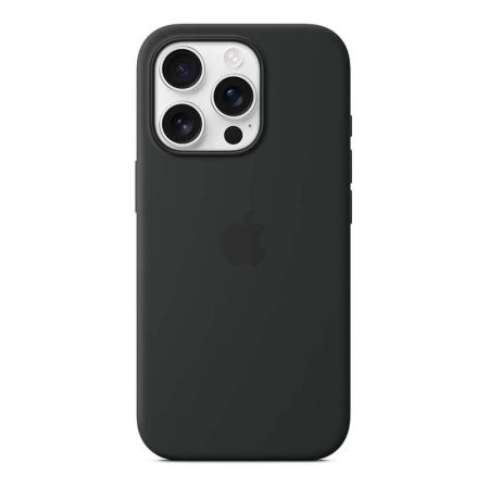 Чехол для iPhone 16 Pro с MagSafe Silicone Case Black, чёрный