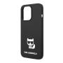 Чехол Karl Lagerfeld для iPhone 14 Pro Liquid silicone Choupette body Hard (KLHCP14LSLCTBK) Черный