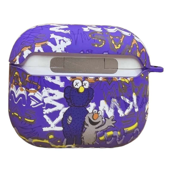 Чехол для AirPods 3 COQUE POUR Фиолетовый с рисунком KWAS