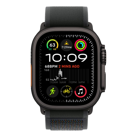 Apple Watch Ultra 2 (2024), 49 мм корпус из титана цвета «Black», ремешок Trail Loop размера M/L цвета «Black»