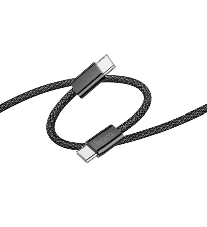 Кабель hoco. Hero 60W Charging Data Cable разъем Type-C – Type-C (X105) Черный