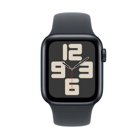 Apple Watch SE (2024), 44 мм корпус из алюминия цвета «Midnight», ремешок Sport Band размера M/L цвета «Midnight»